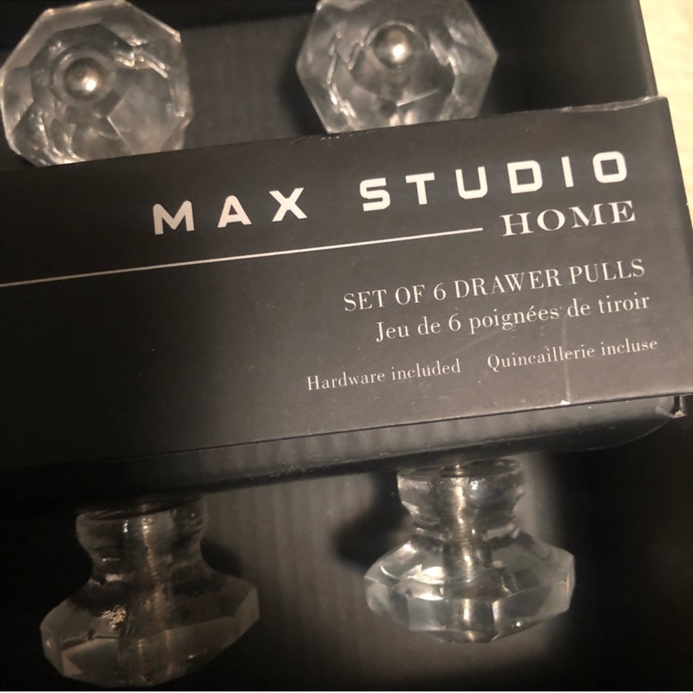 Max Studio Home Clear Crystal Drawer Knobs